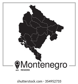 Montenegro regions map