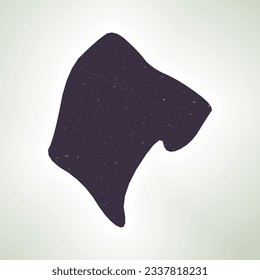 Montenegro shape on gradient background. Country map with scratch texture . Montenegro vibrant poster. Vibrant vector illustration.