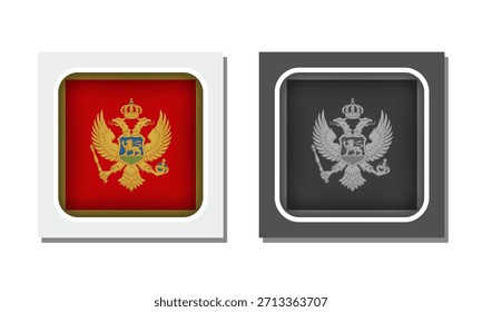 Montenegro Square Rounded Flag Icon