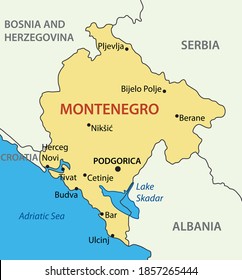 Montenegro - vector map of country