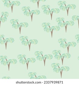 Montera pattern sealess background green plant nature 