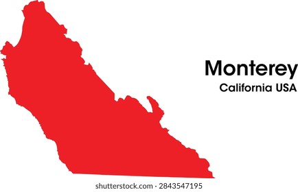 monterey county map in vectors