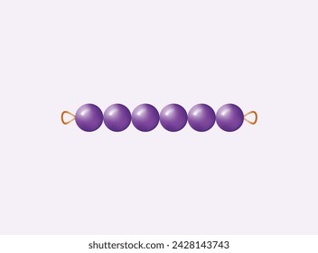 montessori bead bar number 6