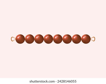 montessori bead bar number 8