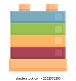 Montessori icon cartoon vector. Wood toy. School education