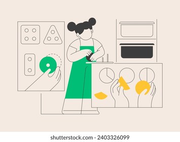 Montessori preschool abstract concept vector illustration. Montessori kindergarten, preschool program, early education, private daycare center, child development method abstract metaphor.