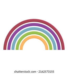 Montessori Rainbow Icon Cartoon Vector. Wood Toy. Kid Education