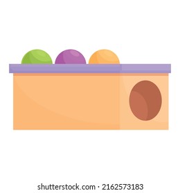 Montessori smart game icon cartoon vector. Wood toy. Kid education