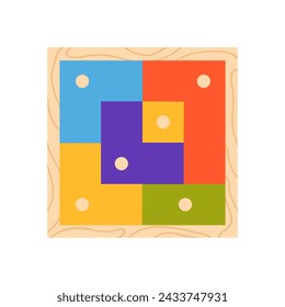 Montessori system for preschool children. Logic skills development cartoon vector illustration