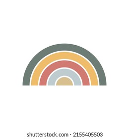 Montessori toddler toys. Wooden Rainbow Stacker Toy. Vector illustration.