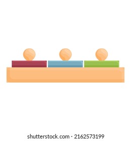 Montessori toy icon cartoon vector. Wood letters. Happy education