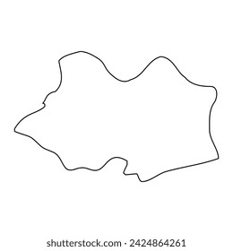 Mapa del Departamento de Montevideo, división administrativa de Uruguay. Ilustración vectorial.