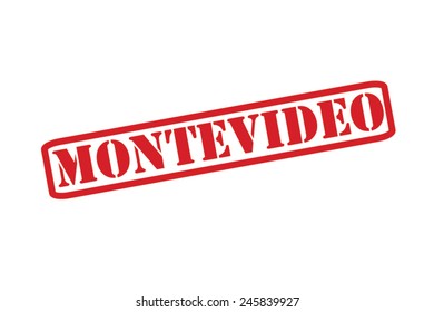 MONTEVIDEO Red Rubber Stamp vector over a white background.