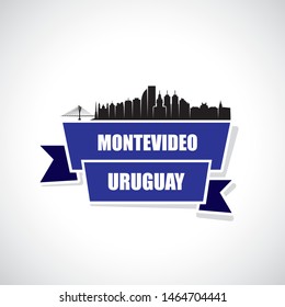 Montevideo skyline - Uruguay - vector illustration