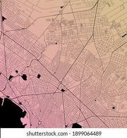 Montevideo, Uruguay - Urban VektorStadtplan der südamerikanischen Hauptstadt mit Parks, Straßen und Eisenbahnen, minimalistisches Stadtplan-Design-Poster, Stadtzentrum, Innenstadt, Verkehrsnetz, Plan