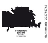 Montgomery city map vector