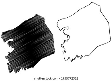 Montgomery County, Commonwealth Of Virginia (U.S. County, United States Of America) Map Vector Illustration, Scribble Sketch Montgomery Map