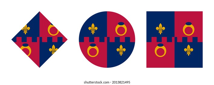 Icono de bandera del condado de Montgomery aislado en fondo blanco
