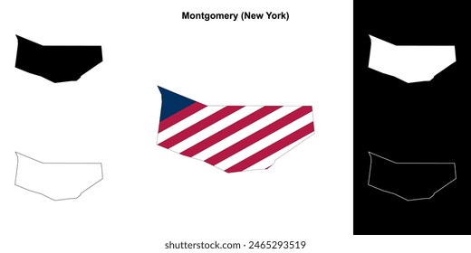 Montgomery County (New York) outline map set