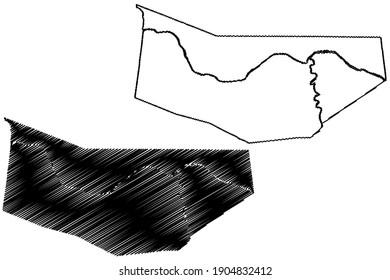 Montgomery County, New York State (U.S. county, United States of America) map vector illustration, scribble sketch map