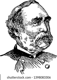 Montgomery Cunningham Meigs 1816 To 1892 He Was A Career United States Army Officer Civil Engineer And Quartermaster General Of The U.S. Army Vintage Line Drawing Or Engraving Illustration