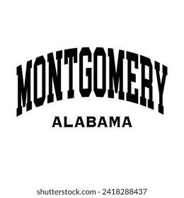 Montgomery text effect vector. Editable college t-shirt design printable text effect vector