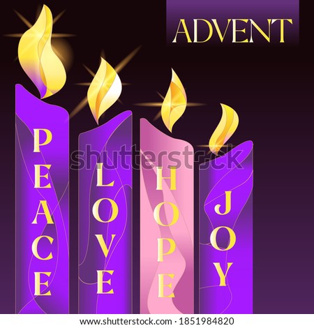 Month of Advent celebration vector illustration