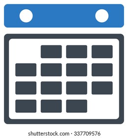 Month Appointment vector icon. Style is bicolor flat symbol, smooth blue colors, rounded angles, white background.