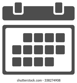 Month Appointment vector icon. Style is flat symbol, gray color, rounded angles, white background.