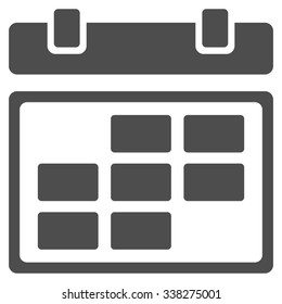 Month Appointment vector icon. Style is flat symbol, gray color, rounded angles, white background.