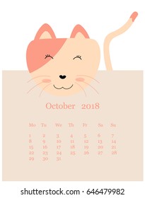 month calendar 2018