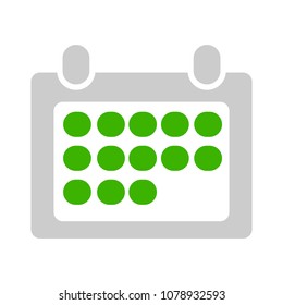 Month Calendar Event Icon, Reminder Illustration - Day And Time Plan, Business Organizer Sign