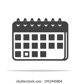 Monatskalender-Symbol, Vektorgrafik einzeln