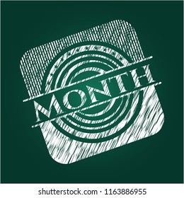 Month chalkboard emblem