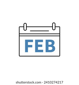 month concept line icon. Simple element illustration. month concept outline symbol design.