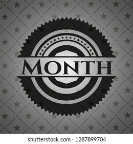Month dark icon or emblem