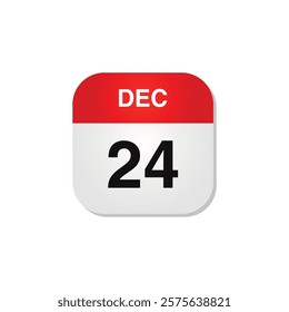 Month December Calendar Icon Vector Template