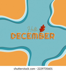 Month of December with design punchy vector