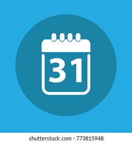 month end vector icon blue background