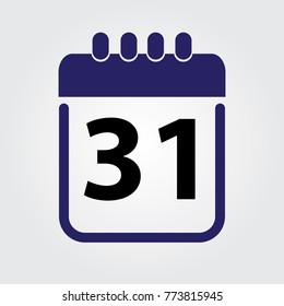 month end vector icon white background