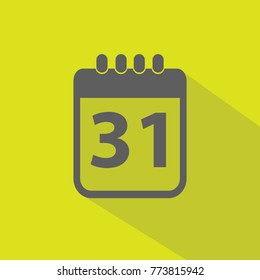 month end vector icon yellow background