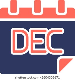 Month Icon Glyph Color Vector Illustration