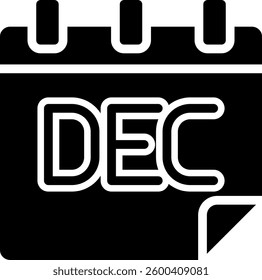 Month Icon Glyph Vector Illustration