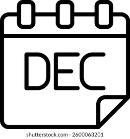 Month Icon Line Vector Illustration