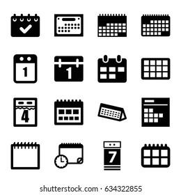 Month icons set. set of 16 month filled icons such as calendar
