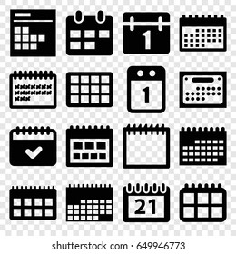 Month icons set. set of 16 month filled icons such as calendar