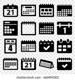 Month icons set. set of 16 month filled icons such as calendar
