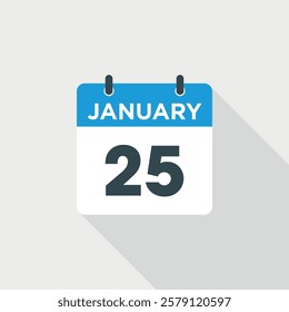 Month January Calendar Icon Vector Template
