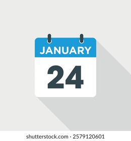Month January Calendar Icon Vector Template