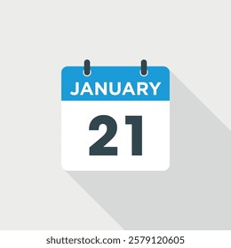 Month January Calendar Icon Vector Template